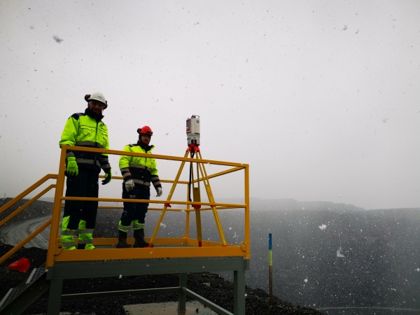 Laserskannausta lumipyryssä