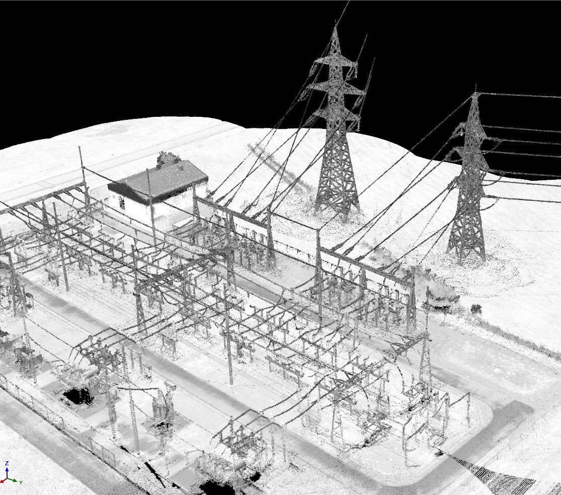 Muuntoasema ja sähkölinja